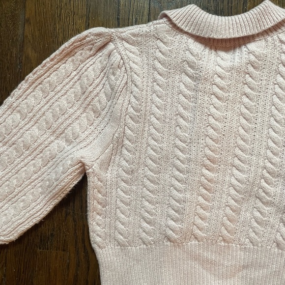 LIKE NEW PUFF SLEEVE CROPPED BUTTON FRONT SWEATER - Picture 5 of 5